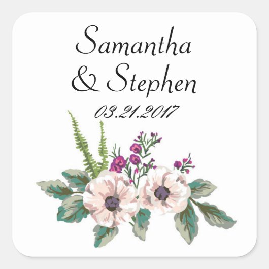 Stickers Mariage Blooms enchanteurs (Devant)