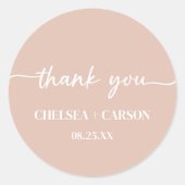 Stickers Mariage Boho Blush Script (Devant)