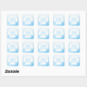 Stickers Mariage bord de mer bleu et blanc (Feuille)