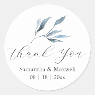 Stickers Mariage Botanique Merci Simple