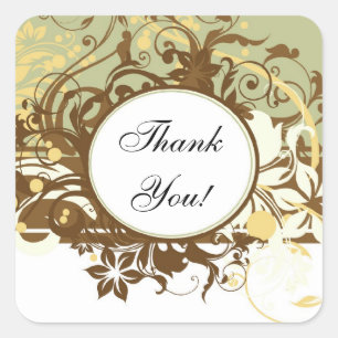 Stickers Mariage Brown, Merci !