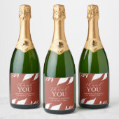 Stickers Mariage Champagne Orange Brûlé (Bouteilles)