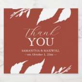 Stickers Mariage Champagne Orange Brûlé (Étiquettes simples)