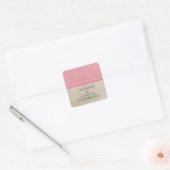 Stickers Mariage Chevron Chic Rose (Enveloppe)