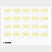 Stickers Mariage Chevron simple Jaune (Feuille)