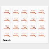 Stickers Mariage Chic Orange Simple Déco (Feuille)