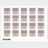 Stickers Mariage Chic Purple Chevron (Feuille)