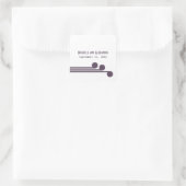 Stickers Mariage Chic Purple Simple Déco (Sac)