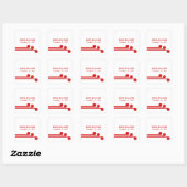 Stickers Mariage Chic Simple Déco Rouge (Feuille)