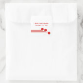 Stickers Mariage Chic Simple Déco Rouge (Sac)