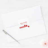 Stickers Mariage Chic Simple Déco Rouge (Enveloppe)