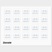 Stickers Mariage Coeur Bleu (Feuille)