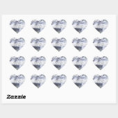 Stickers Mariage Coeur Hydrangea Merci (Feuille)