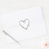 Stickers Mariage Coeur Lavande (Enveloppe)
