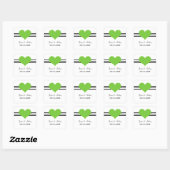 Stickers Mariage Coeur Mod, Vert (Feuille)