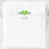 Stickers Mariage Coeur Mod, Vert (Sac)