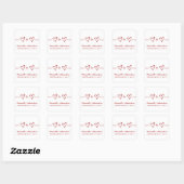Stickers Mariage Coeur Rouge (Feuille)