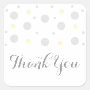 Stickers Mariage Confetti gris Jaune