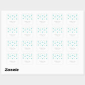 Stickers Mariage Confetti Vert Turquoise (Feuille)