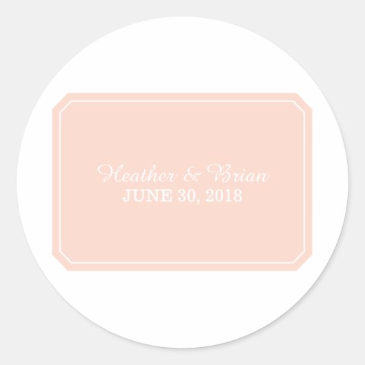 Stickers Mariage Coral Simplement Élégant (Devant)