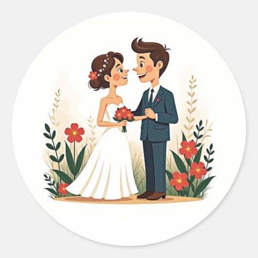 Stickers mariage Couple (Devant)