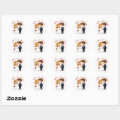 Stickers Mariage couple adorable (Feuille)