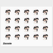 Stickers Mariage couple adorable (Feuille)