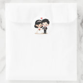 Stickers Mariage couple adorable (Sac)