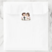 Stickers Mariage couple adorable (Sac)