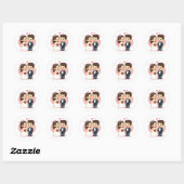 Stickers Mariage couple adorable (Feuille)