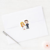 Stickers Mariage Couple Cute (Enveloppe)