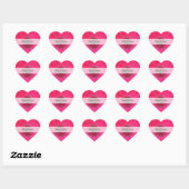 Stickers Mariage Customisé Coeur — Gerbera rose (Feuille)