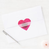 Stickers Mariage Customisé Coeur — Gerbera rose (Enveloppe)