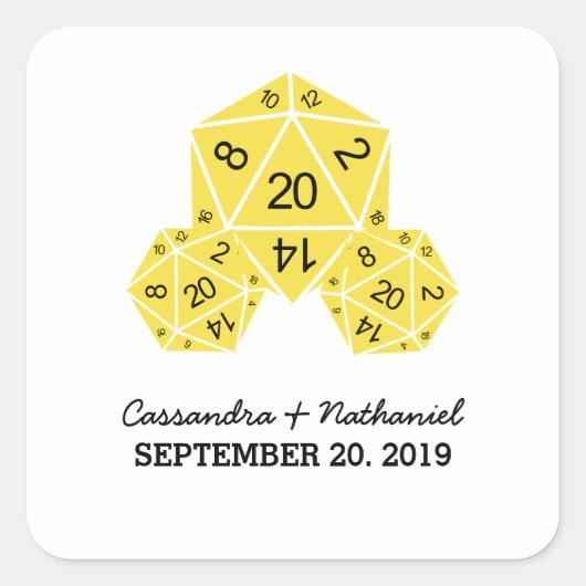 Stickers Mariage D20 Jaune (Devant)