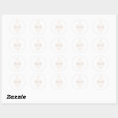 Stickers Mariage damassé Coral Subtle (Feuille)