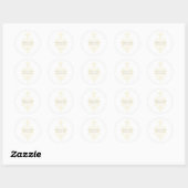 Stickers Mariage damassé Jaune (Feuille)