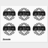 Stickers Mariage damassé Monogram Bride Groom (Feuille)