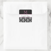 Stickers Mariage damassé personnalisés (Sac)