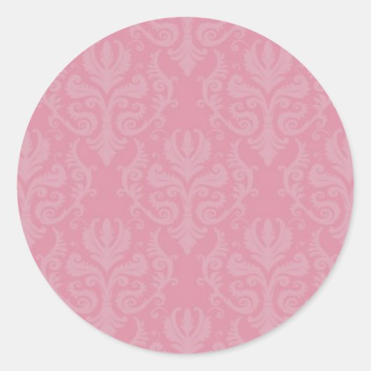 Stickers Mariage damassé rose (Devant)
