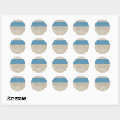 Stickers Mariage damassé Rustique Bleu (Feuille)