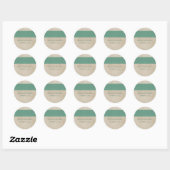 Stickers Mariage damassé rustique vert (Feuille)