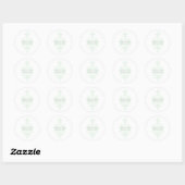 Stickers Mariage damassé Subtil Mint Green (Feuille)
