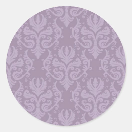 Stickers Mariage damassé violet (Devant)