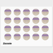 Stickers Mariage damassé violet rustique (Feuille)