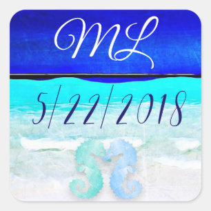 Stickers mariage Date Mariée et Initiales de chamb