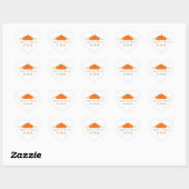 Stickers Mariage de automne citrouille (Feuille)