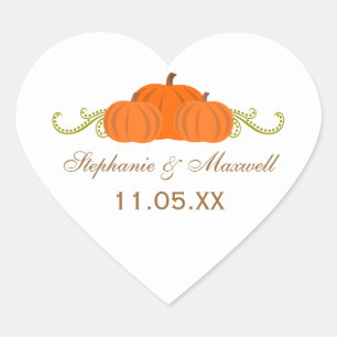 Stickers Mariage de automne citrouille