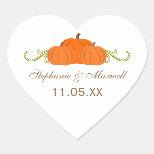 Stickers Mariage de automne citrouille (Devant)