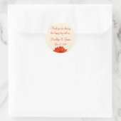 Stickers Mariage de automne Merci beige tournesol (Sac)