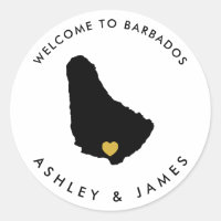 Stickers Mariage de bienvenue Barbade, Favoriser